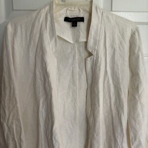 Marc New York White Open Shawl Size M